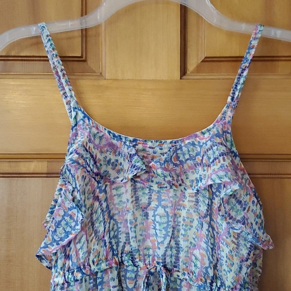 Disney D-Signed High Low Flowy‎ Spaghetti Strap Dress Size Large
